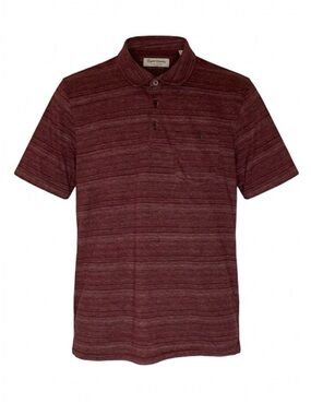 ENGLISH LAUNDRY Quarter Button Down Polo Shirt, Men’s Large, Maroon
